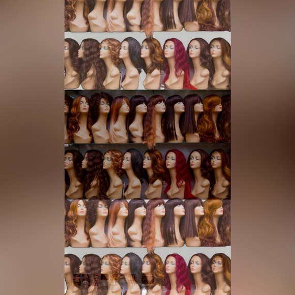 Mannequin Head Only Tan and Chocolate display available. - Picture 3 of 5